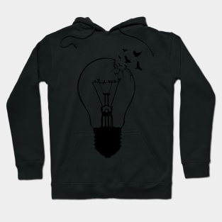 Bird free, breakout from the old lightbulb Hoodie